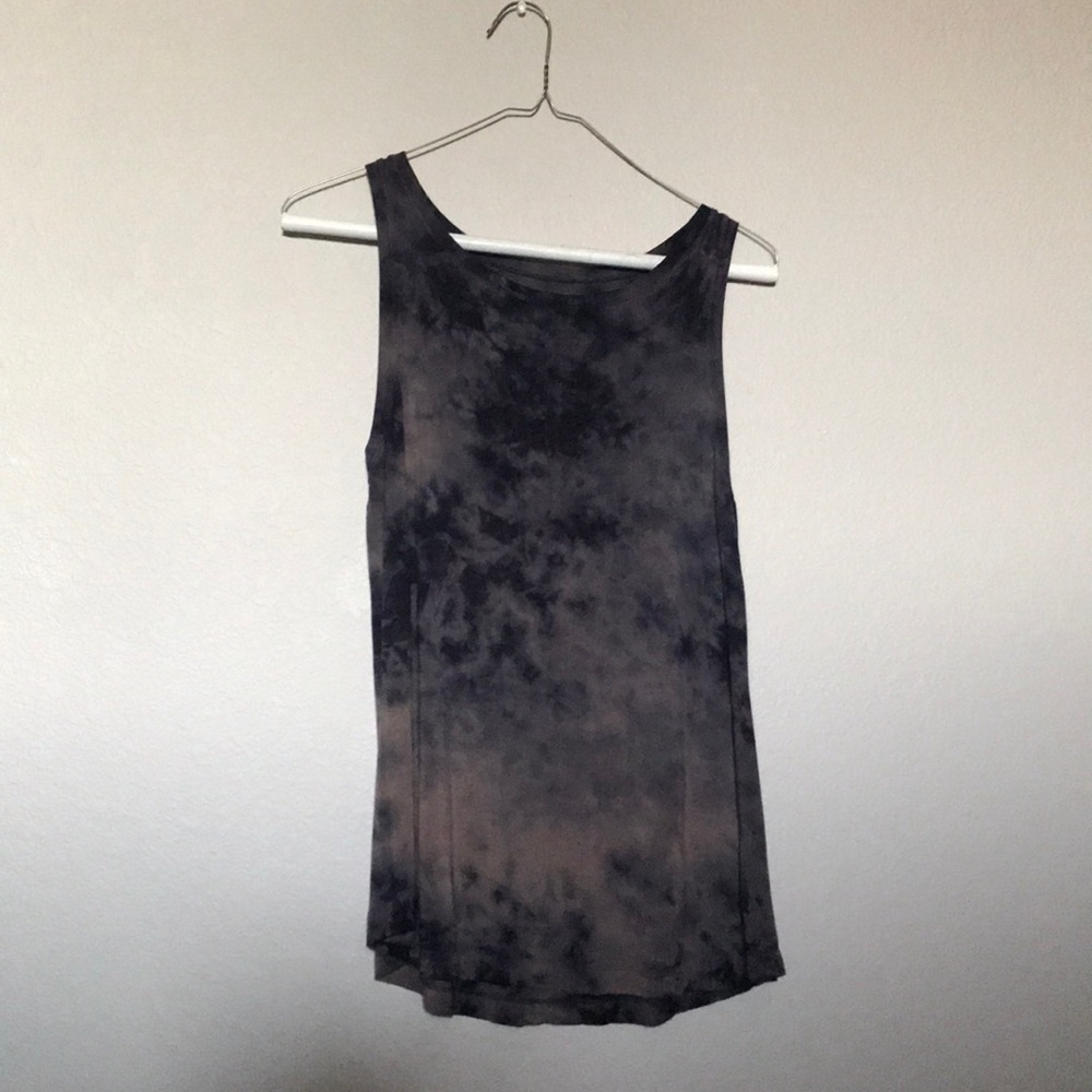 American Eagle grey and purple tie dye effect tank